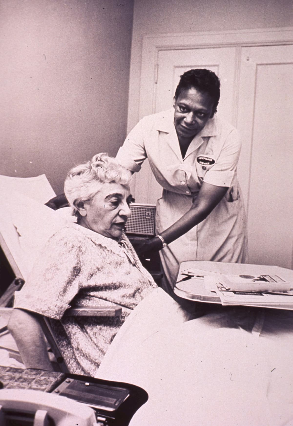 Nurse caring for patient